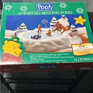 Pooh Holiday Skating Pond Decor